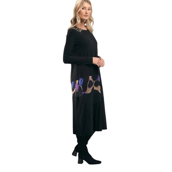 Alembika Amethyst Black Mixed Print Cocoon Midi Dress Size 0 | US Size 4-6 NWT - Picture 13 of 13